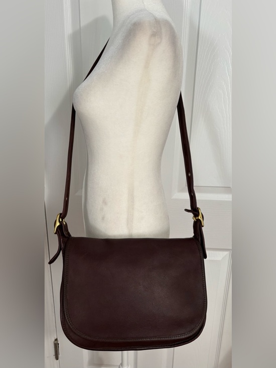 Coach Handbags - Coach Classic Leather Crossbody Bag - Dark Brown Vintage